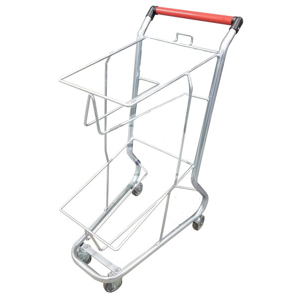 Two-Tier Basket Shopping Trolley